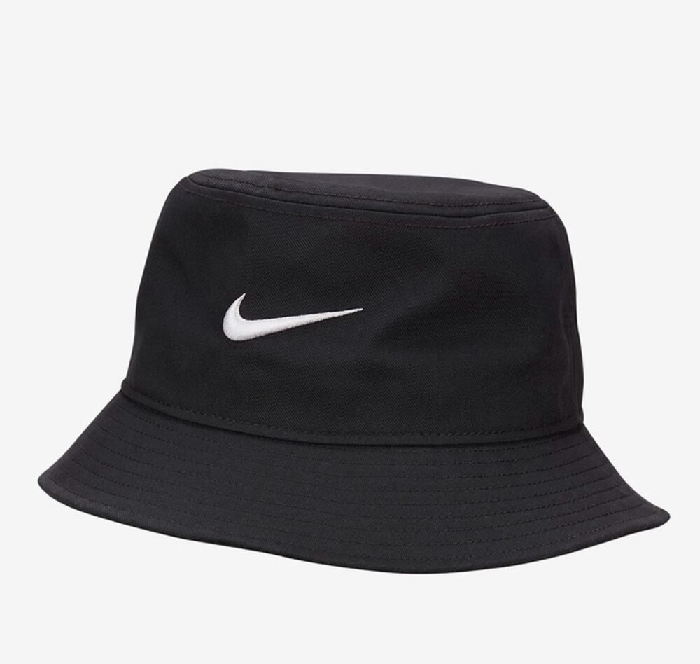 New! Nike Apex Swoosh Bucket Hat Adult Unisex Size M Black Embroidered Swoosh